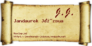 Jandaurek Józsua névjegykártya